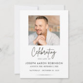 Faire-part de mémorial de funérailles pour la célé (Devant)