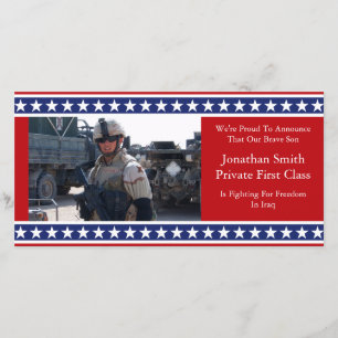 Faire-part de militaires de bannière étoilée