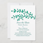 Faire-part de mise à jour avec feuillage simple ve (Devant)