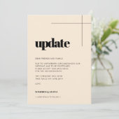 Faire-part de mise à jour de mariage simple et élé (Debout devant)