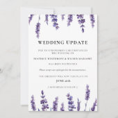 Faire-part de mise à jour du mariage de lavande fl (Devant)