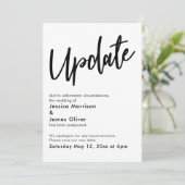 Faire-part de mise à jour du Mariage différé noir  (Debout devant)