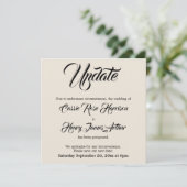 Faire-part de mise à jour du Mariage reportée de l (Debout devant)