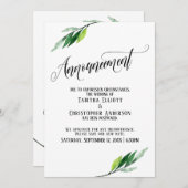 Faire-part de mise à jour du Mariage reportée de v (Devant / Derrière)