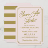 Faire-part de mise à jour fantaisiste Blush & Gold (Devant / Derrière)