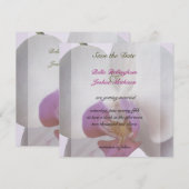 Faire-part de mise en conserve d'orchidée rose (Devant / Derrière)