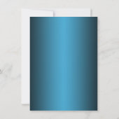 Faire-part de mise en garde de cadre gothique bleu (Dos)