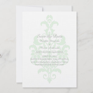 Faire-part de mise en garde de couleur vert menthe