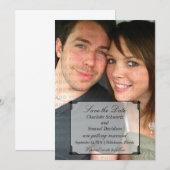 Faire-part de mise en vente cadre Art Déco ivoire (Devant / Derrière)