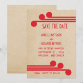 Faire-part de mise en vente chic Deco rouge (Devant / Derrière)