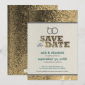 Faire-part de mise en vente de billets "Glitter Bl (Devant / Derrière)