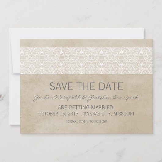 Faire-part de mise en vente de date de mariage en (Devant)