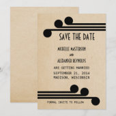 Faire-part de mise en vente Ebony Deco Chic (Devant / Derrière)