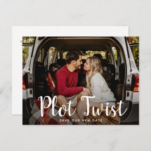 Faire-part de modification de la date du Mariage d (Devant / Derrière)