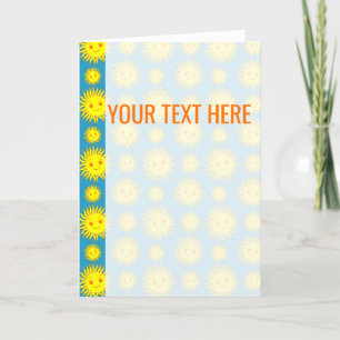 Faire-part de Motif de face du soleil jaune