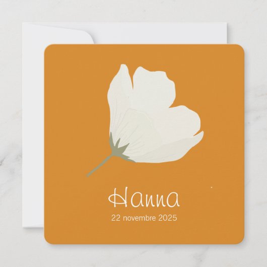 Faire-Part de naissancce Hanna (Devant)
