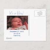 Faire-part de naissance (Dos)