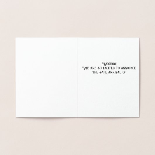 Faire-part de naissance (Intérieur)