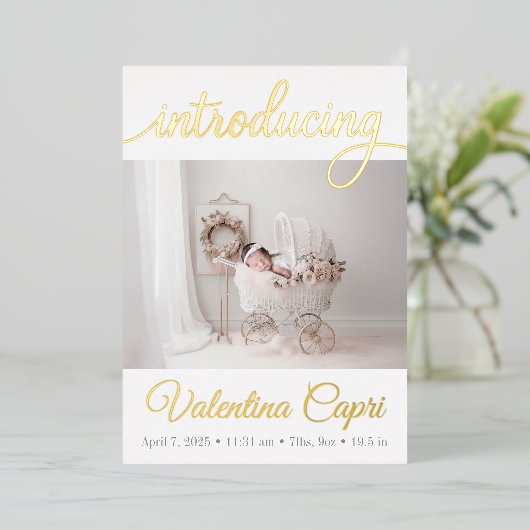 Faire-part de naissance (Debout devant)