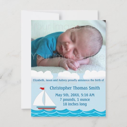 Faire-part de naissance (Dos)