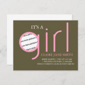 Faire-part de naissance (Devant / Derrière)