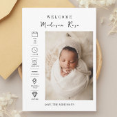 Faire-part de naissance 3 photos Modern Newborn
