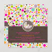 Faire-part de naissance à bulles colorées (Devant / Derrière)