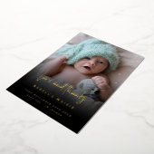 Faire-part de naissance à deux photos avec feuille (Rotation)