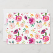 Faire-part de naissance à la main rose (Dos)