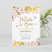 Faire-part de naissance abeille (Debout devant)