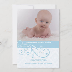 Faire-part de naissance abstrait de photo de