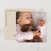 Faire-Part de naissance Alice (Devant / Derrière)