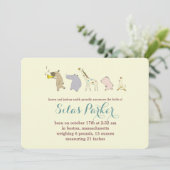 Faire-part de naissance animal de défilé de (Debout devant)