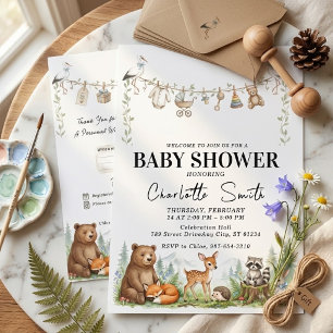 Faire-part de naissance Animaux de la Forêt à l'aq