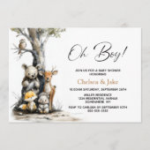Faire-part de naissance Animaux de la Forêt Oh Boy (Devant)