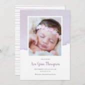 Faire-part de naissance aquarelle (Devant / Derrière)