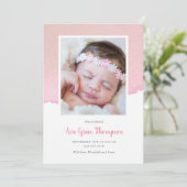 Faire-part de naissance aquarelle (Debout devant)