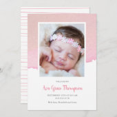 Faire-part de naissance aquarelle (Devant / Derrière)