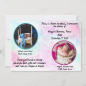 Faire-part de naissance Aquarelle Twins (Devant)