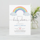 Faire-part de naissance Arc-en-ciel (Debout devant)