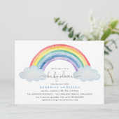 Faire-part de naissance arc-en-ciel (Debout devant)