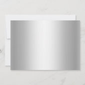 Faire-part de naissance argent et bleu Damas (Dos)