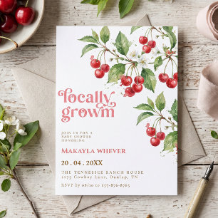 Faire-Part de Naissance aux Cerises Aquarelles Cul