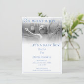 Faire-part de naissance avec bébé (Debout devant)