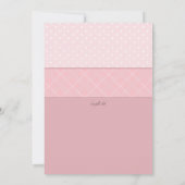 Faire-part de naissance avec cadre à bordure dente (Dos)