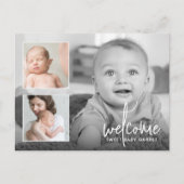 Faire-part de naissance avec calligraphie moderne  (Devant)