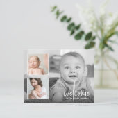 Faire-part de naissance avec calligraphie moderne  (Debout devant)