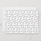 Faire-part de naissance avec coeurs et photo de bé (Dos)