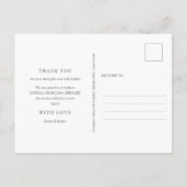 Faire-part de naissance avec monogramme de bébé fi (Dos)