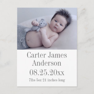 Faire-part de naissance avec photo